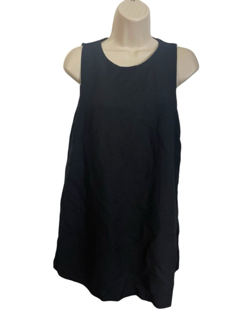 H&M Women's Size Small Black Mini Shift Dress Keyhole Back